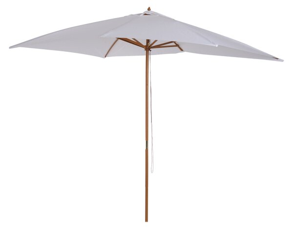 Ombrellone da Giardino con Copertura Rimovibile 2x3m in Legno Laccato Bianco