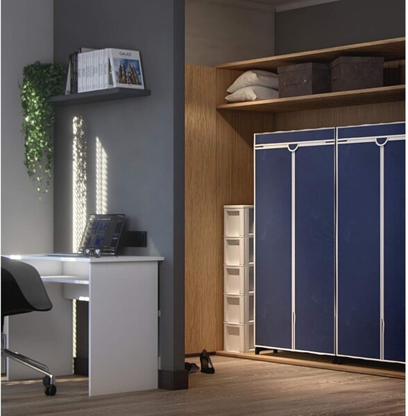 Armadio in tessuto blu 75x160 cm Air - Wenko
