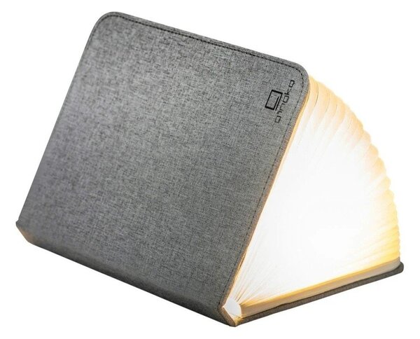 Decorazione luminosa grigia con ricarica USB Booklight – Gingko