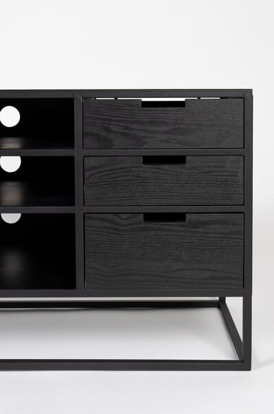 Tavolo TV in rattan nero 38x55 cm Guuji - White Label