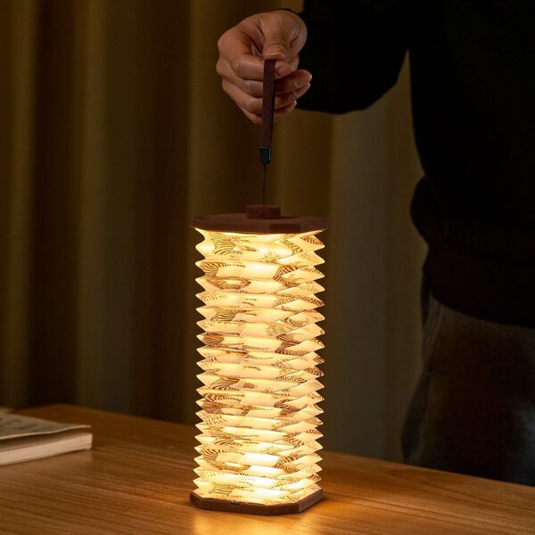 Decorazione luminosa marrone scuro con ricarica USB Velvet Accordion – Gingko