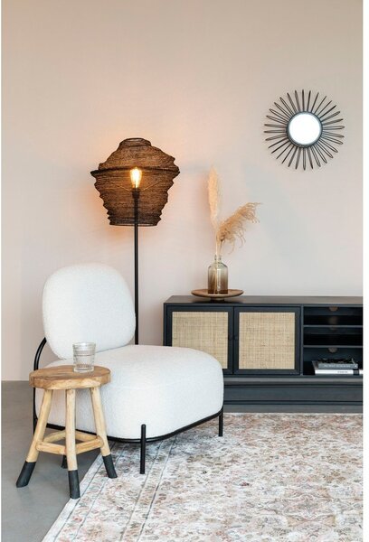 Tavolo TV in rattan nero 38x55 cm Guuji - White Label