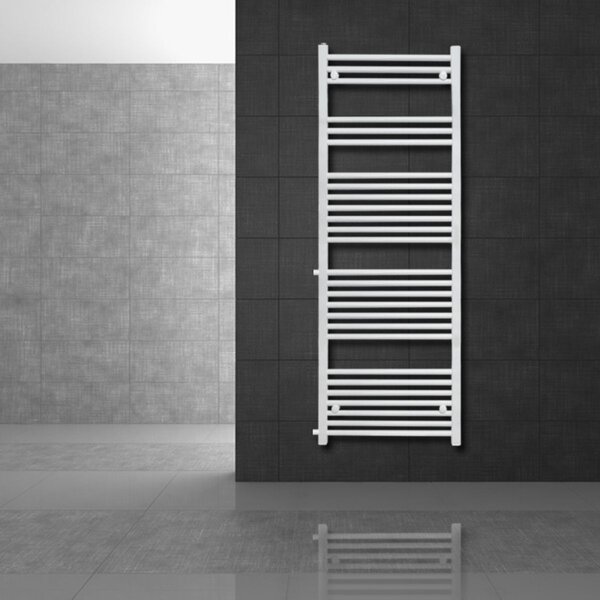 LuxeBath radiatore bagno attacco laterale, 500x1600 mm, bianco, diritto, senza elemento riscaldante