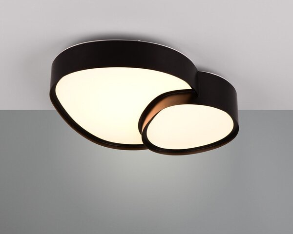 Plafoniera LED nera 36x43,5 cm Rise - Trio