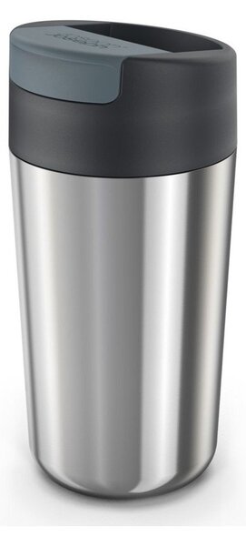 Tazza da viaggio in blu scuro-argento 450 ml Sipp - Joseph Joseph