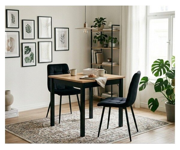 Sedie da pranzo in set nere 2 pz Moseby – Bonami Essentials