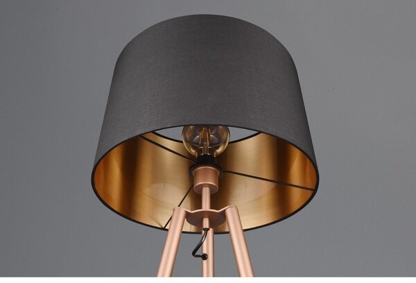 Lampada da terra marrone con ripiano (altezza 152 cm) Colette - Reality