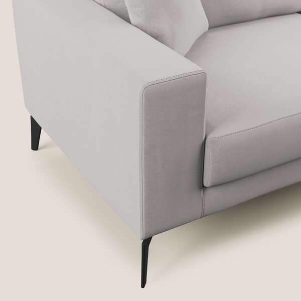 Prestige divano moderno in microfibra smacchiabile T11 grigio chiaro