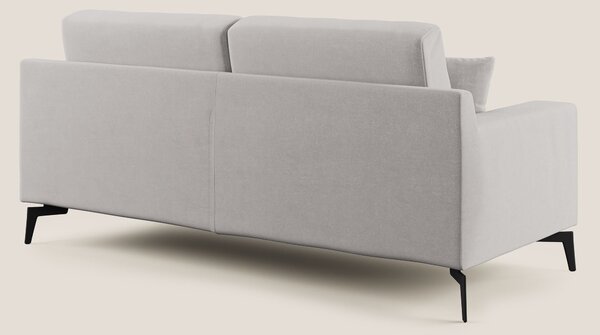 Prestige divano moderno in microfibra smacchiabile T11 grigio chiaro