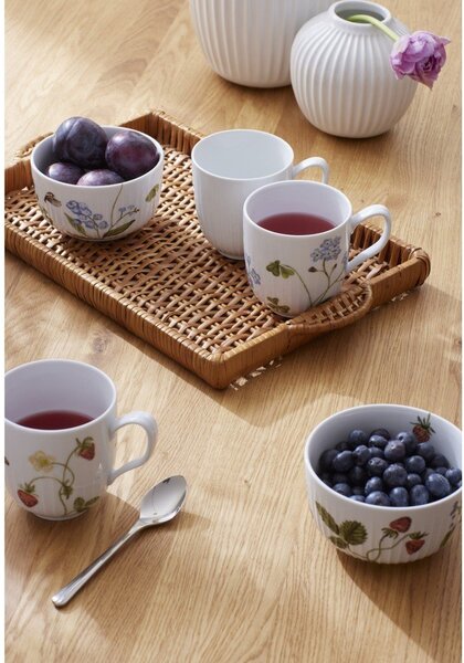 Tazza bianca in porcellana con motivo floreale 330 ml Hammershøi Summer - Kähler Design