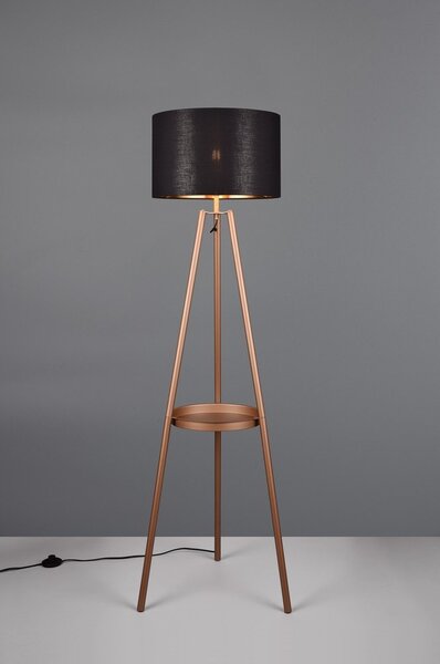 Lampada da terra marrone con ripiano (altezza 152 cm) Colette - Reality