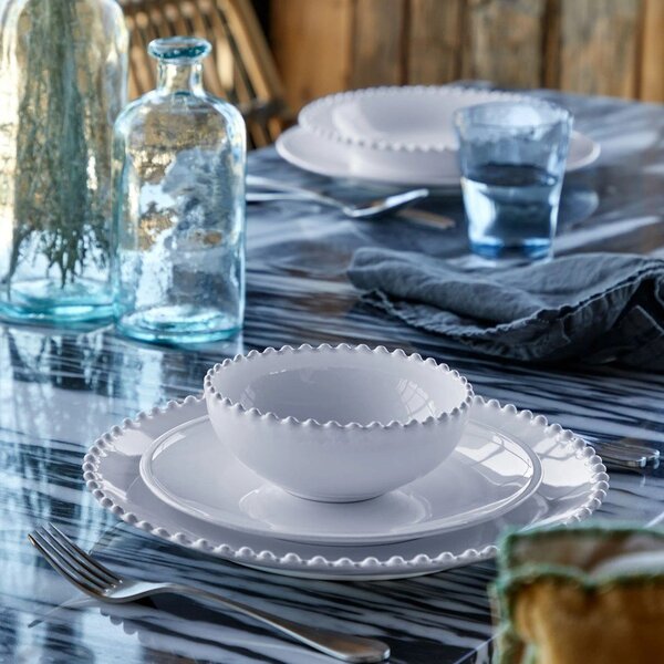 Piatto bianco in gres ø 34 cm Pearl – Costa Nova
