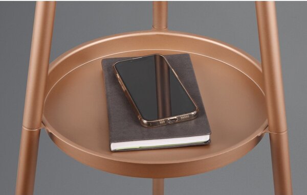 Lampada da terra marrone con ripiano (altezza 152 cm) Colette - Reality