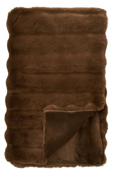 Coperta marrone in pelliccia finta 130x180 cm Galena – House Nordic