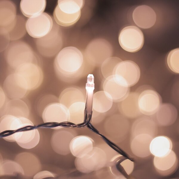 Catena luminosa trasparente a LED di Natale, 200 luci, lunghezza 1 m - DecoKing