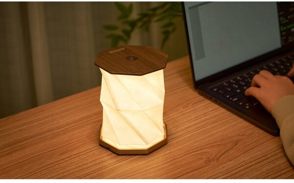 Decorazione luminosa marrone con ricarica USB ø 12 cm Twist Hexagon – Gingko