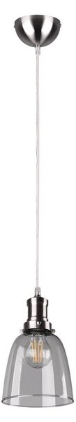 Lampadario argentato con paralume in vetro ø 14 cm Vita – Reality