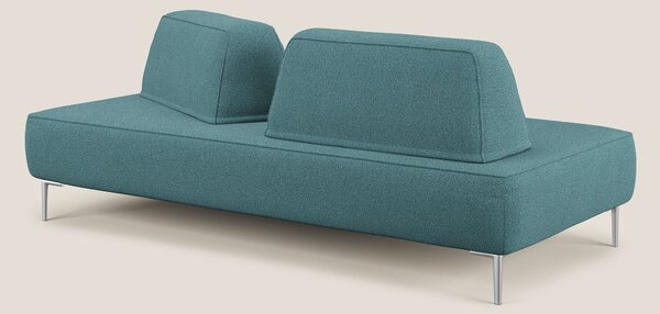 Newton divano modulare con schienali movibili T07 azzurro
