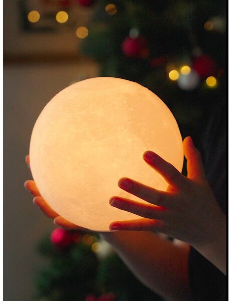 Decorazione luminosa marrone scuro con ricarica USB ø 12 cm Smart LunaSpin – Gingko