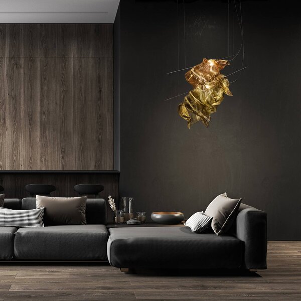 Knikerboker Lampada a sospensione Petite Parachute, Bronzo / Ottone antico, Corridoio, Metallo, Design, Lampada a sospensione