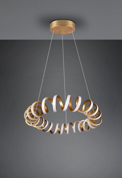 Lampadario dorato ø 55 cm Curl – Trio