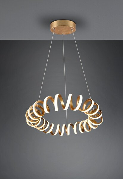 Lampadario dorato ø 55 cm Curl – Trio
