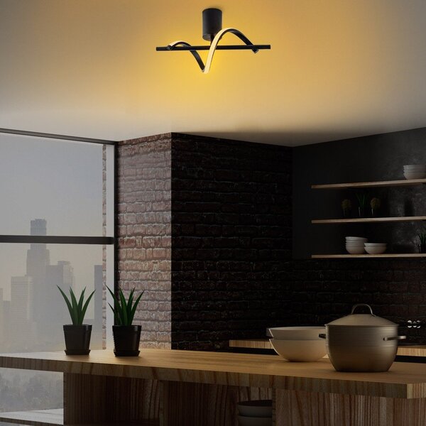 Plafoniera LED nera 7x41 cm Likma – Opviq lights