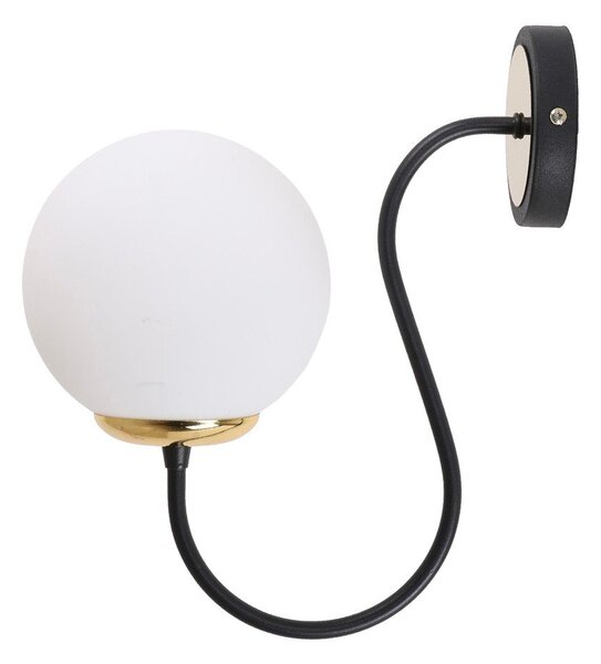 Lampada da parete bianca e nera ø 15 cm Oslo – Squid Lighting