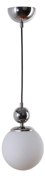 Lampadario argentato con paralume in vetro ø 15 cm Marble – Squid Lighting