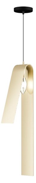 Lampadario nero-oro con paralume in metallo Fold - Squid Lighting