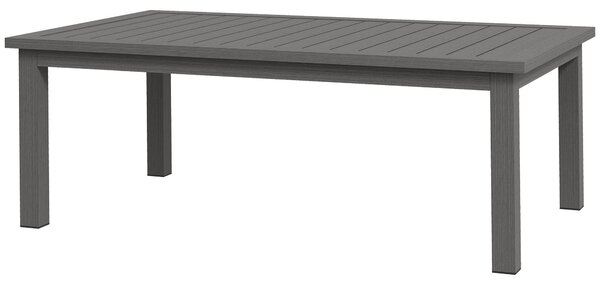 Tavolo per Esterni Rettangolare 100x60 cm in Alluminio Effetto Legno Marrone