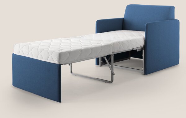 DAG Poltrona letto singolo salvaspazio in TESSUTO impermeabile T13 blu