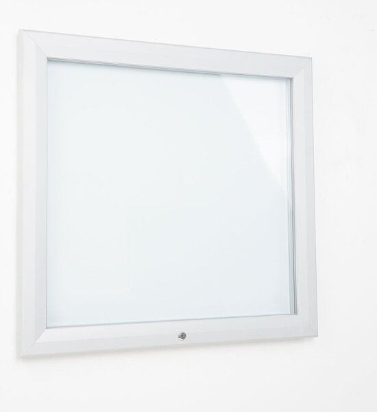 Bacheca da Esterno con Apertura a Ribalta 102,5x106,7x4,7 cm in Alluminio Grigio Chiaro