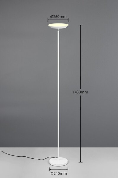 Lampada da terra bianca (altezza totale 178 cm) Specter – Reality