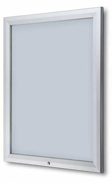 Bacheca da Esterno con Apertura a Ribalta 80,5x106,7x4,7 cm in Alluminio Grigio Chiaro
