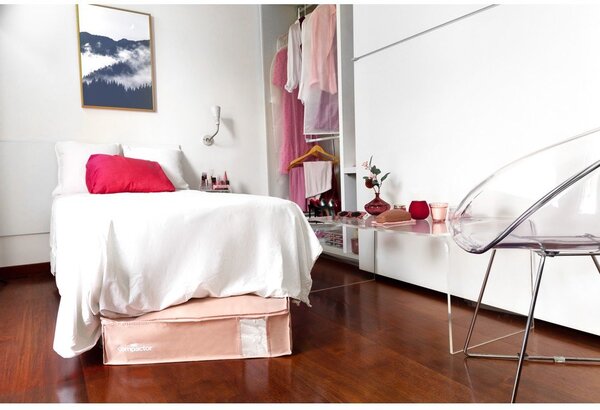 Organizer per sottoletto sottovuoto in plastica 65x45x15,5 cm Pink Edition – Compactor