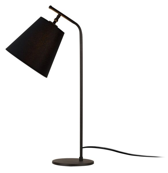Lampada da tavolo nera con paralume in tessuto (altezza totale 67 cm) Salihini – Opviq lights