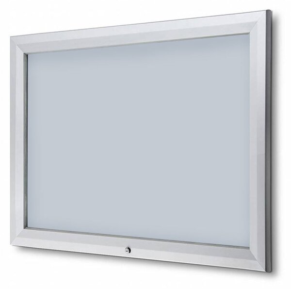 Bacheca da Esterno con Apertura a Ribalta 102,5x76x4,7 cm in Alluminio Grigio Chiaro