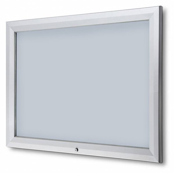 Bacheca da Esterno con Apertura a Ribalta 102,5x76x4,7 cm in Alluminio Grigio Chiaro