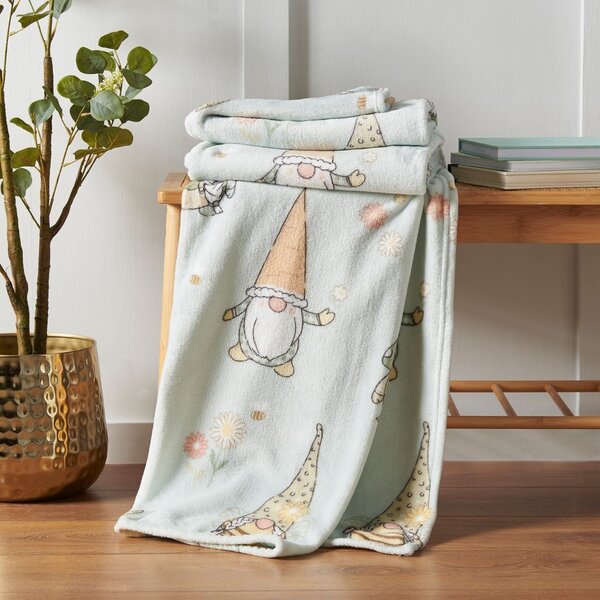 Coperta verde chiaro in micropile a tema pasquale 130x170 cm Spring Gonks – Catherine Lansfield