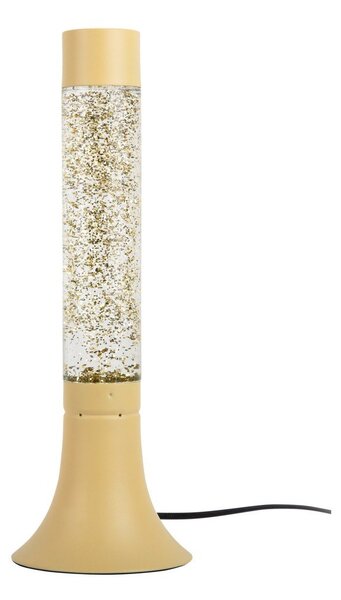Lampada da tavolo giallo chiaro con paralume in vetro (altezza totale 37,5 cm) Astro Glittler – Leitmotiv