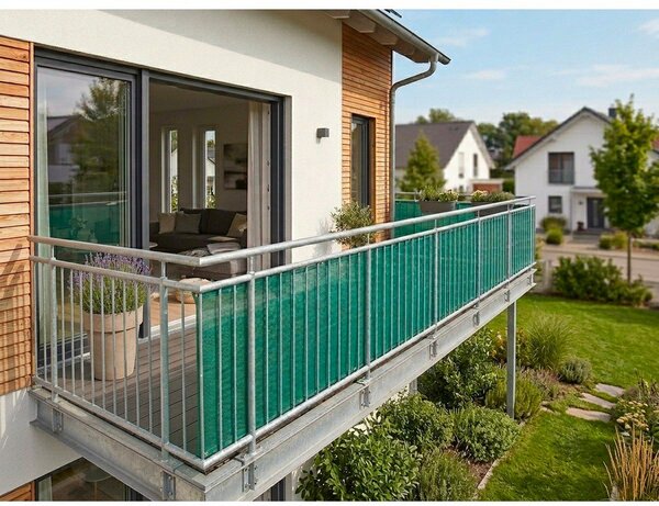 Schermo protettivo per balcone in plastica verde 500x90 cm - Garden Pleasure