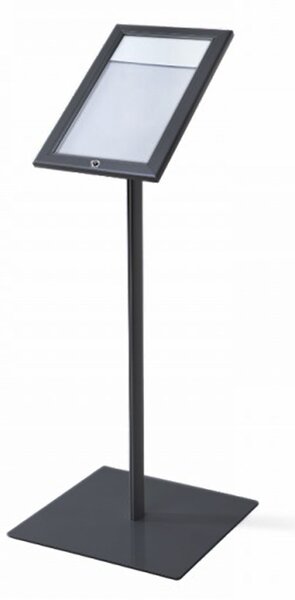 Espositore a Leggio con Piantana 29x47,7x2,3 cm in Alluminio Porta Menù Nera