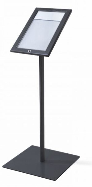 Espositore a Leggio con Piantana 29x47,7x2,3 cm in Alluminio Porta Menù Nera