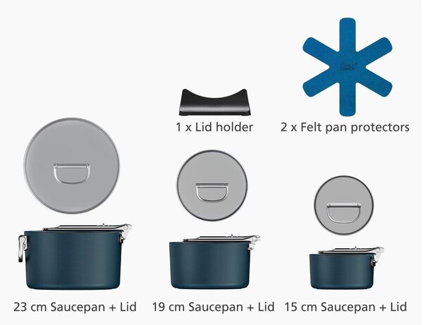 Set di pentole 9 pz Space – Joseph Joseph