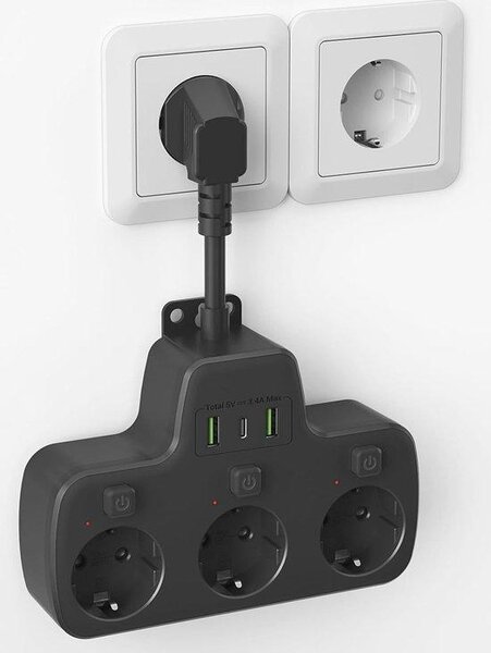 Rubinetto da cucina con doccetta - Rotazione a 360 gradi e 3 modalità di getto - Acciaio inossidabile nero