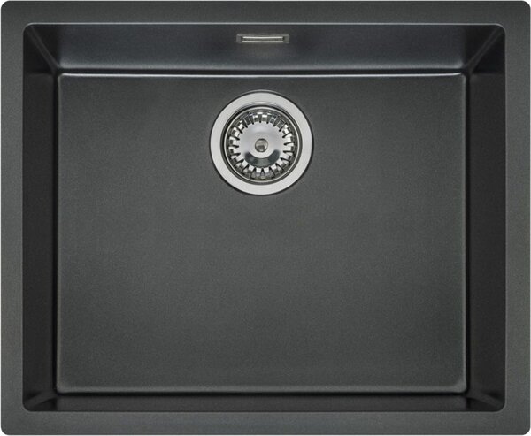 Reginox R34668 Lavello ad incasso Regi in granito TEXEL 50x40 (L) PURE Black da 60 cm di larghezza del mobile