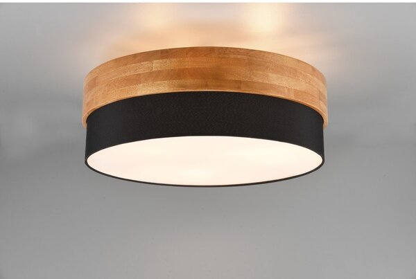 Plafoniera in colore bianco-naturale con paralume in tessuto Seasons - Trio
