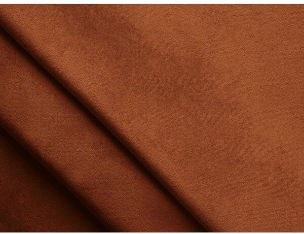 Letto matrimoniale imbottito in terracotta con contenitore con griglia 140x200 cm Hauke - Makamii