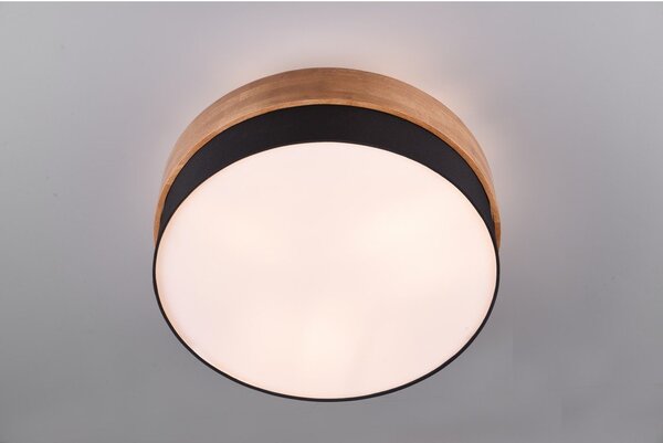 Plafoniera in colore bianco-naturale con paralume in tessuto Seasons - Trio